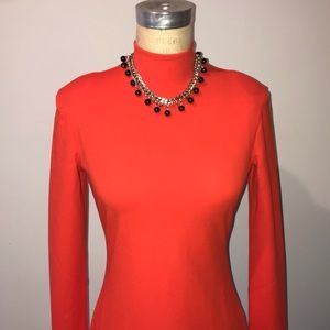 H&M brand new safety orange zip turtleneck